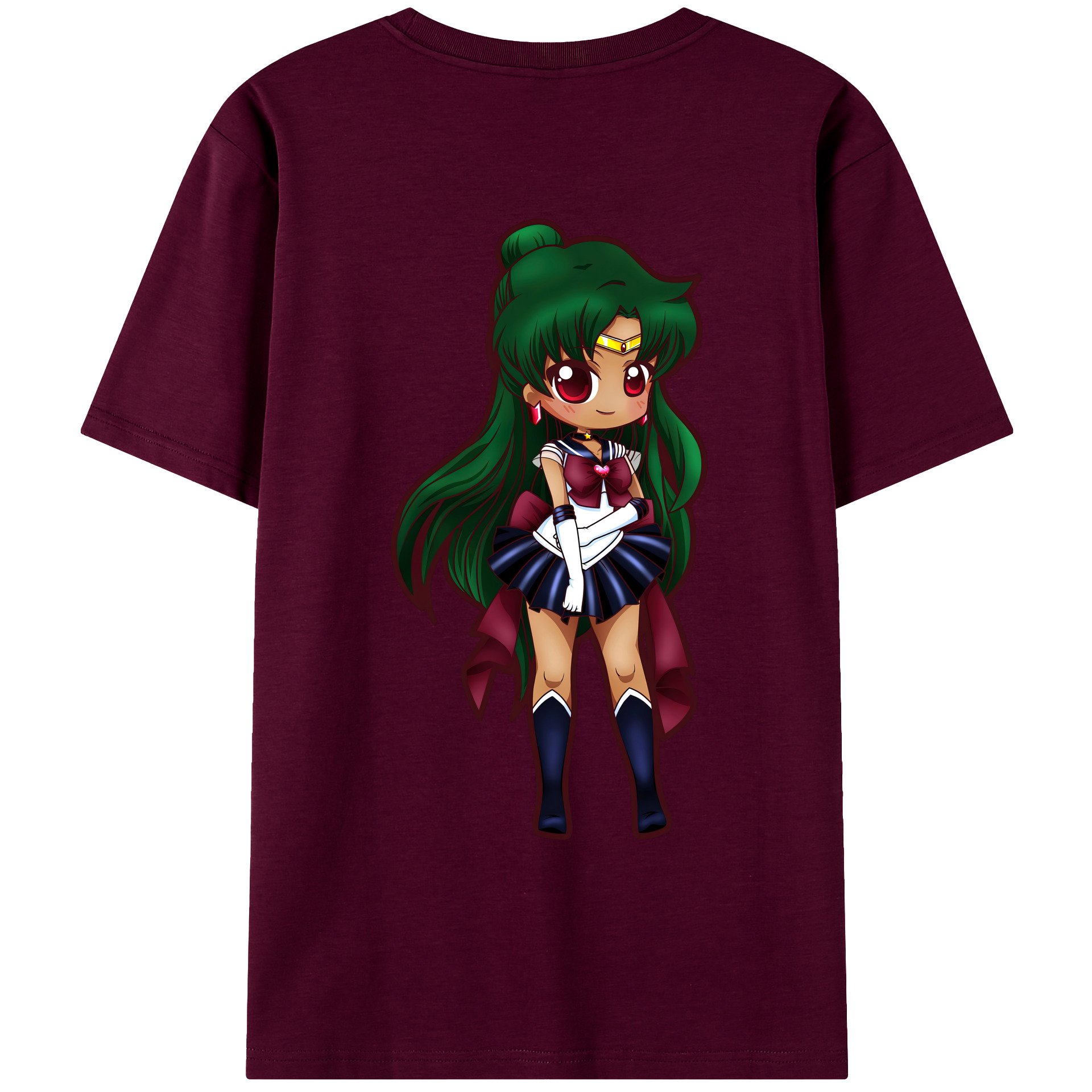 （画像用） 美少女戦士セーラームーン 冥王せつな Sailor Moon Meiou Setsuna レディース半袖Tシャツ(バックプリント)